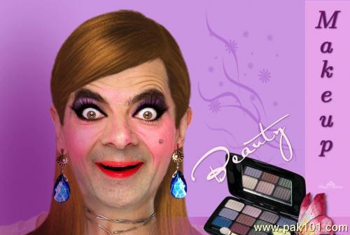 Mr-Bean-With-Funny-Makeup-Face-Picture
