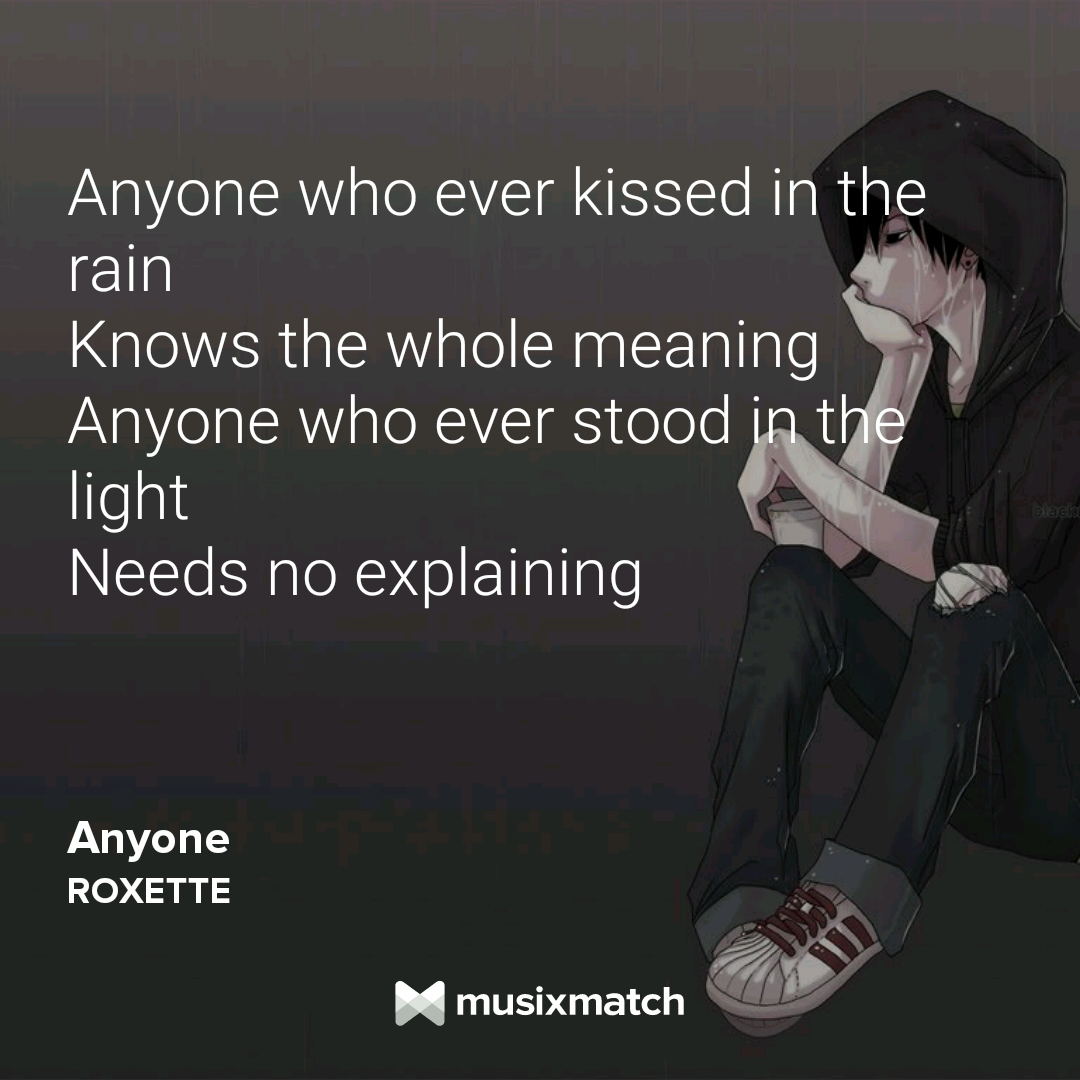 Gambar kata kata dari lirik lagu yang di ambil dari aplikasi pemutar musik Musixmatch